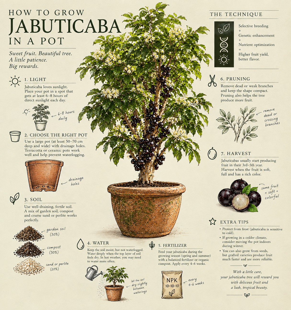 Jabuticaba tree, Myrciaria cauliflora